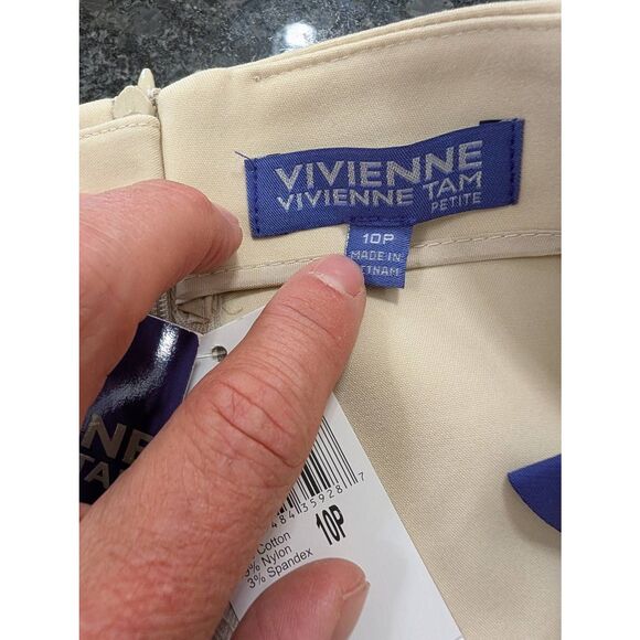 Vivienne Tam Pencil Skirt women's 10 petite cream mini NWTs cream‎ workwear - Picture 4 of 6